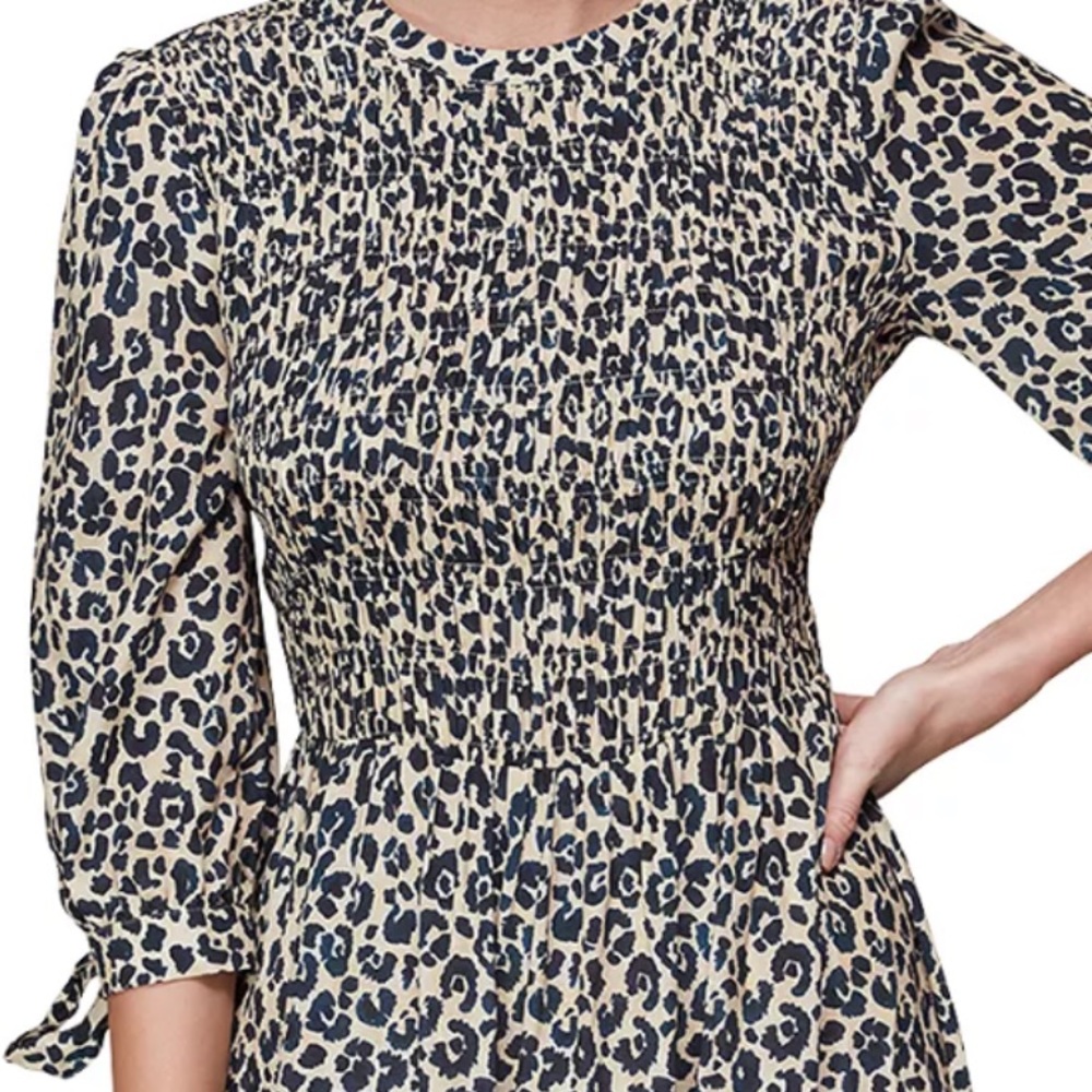 Whistles cheetah print long dress